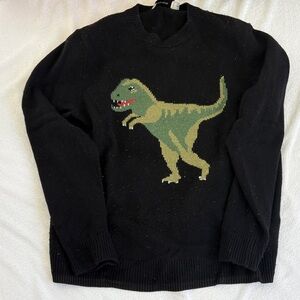 Coach Black Sweater with Green Dinosaur Design